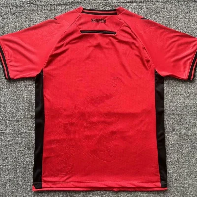 Alternative view of Albania Home Soccer Jersey Custom Shirt 2025-26