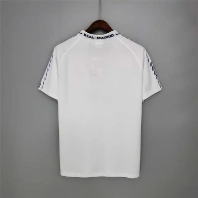 Alternative view of Real Madrid Retro Jersey Home Custom Soccer Shirt 1996-97