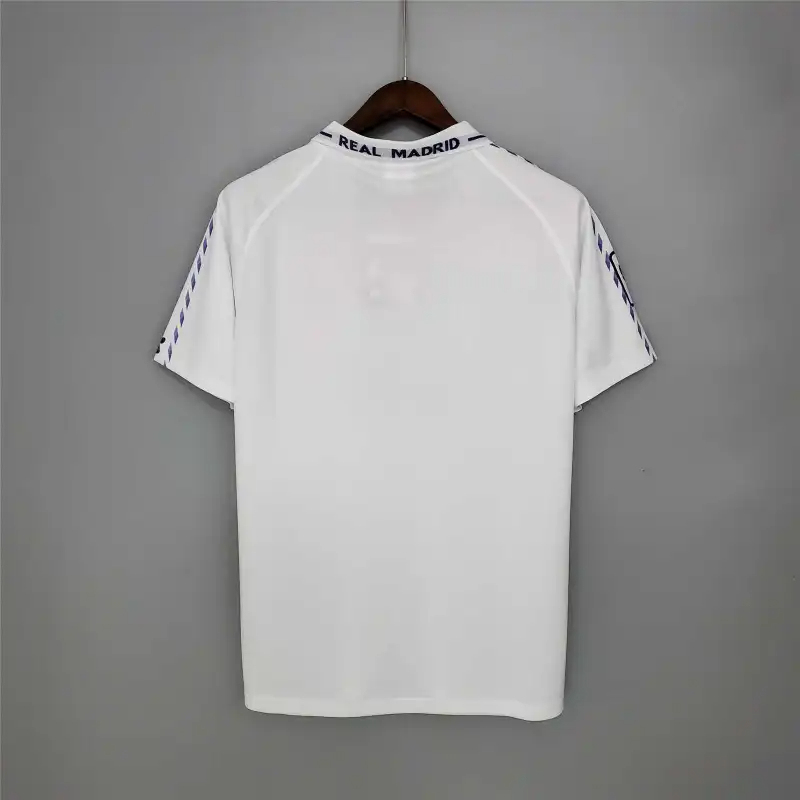Real Madrid Retro Jersey Home Custom Soccer Shirt 1996-97 - Image 2