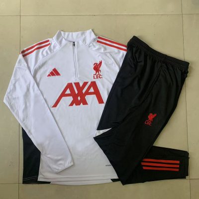 Alternative view of Kids Liverpool Training Kit (Sweatshirt+Pants) White 2025/26