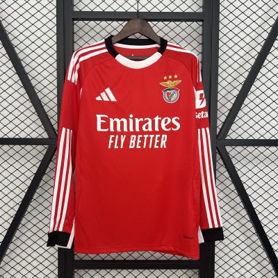 Benfica Soccer Jersey Home Long Sleeve Custom Shirt 2025/26