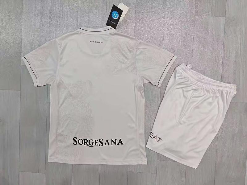 Napoli Soccer Jersey Away Kids Kit Jersey+Shorts 2025-26 - Image 2