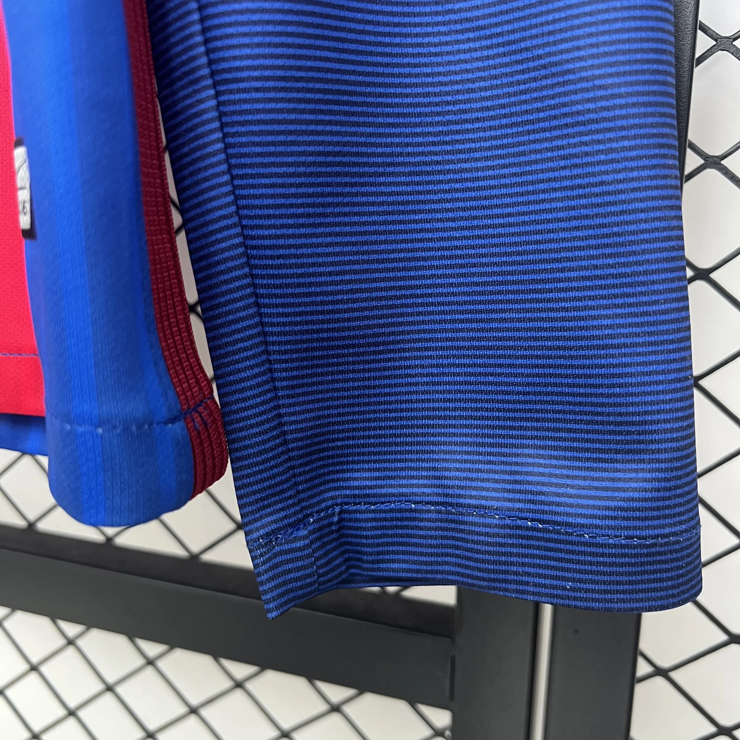 Barcelona Retro Jersey Home Long Sleeve Soccer Shirt 2014-15 - Image 4