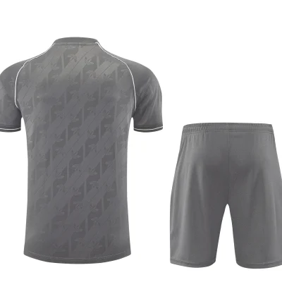 Alternative view of Real Madrid Training Jersey Kit Gray 2025/26