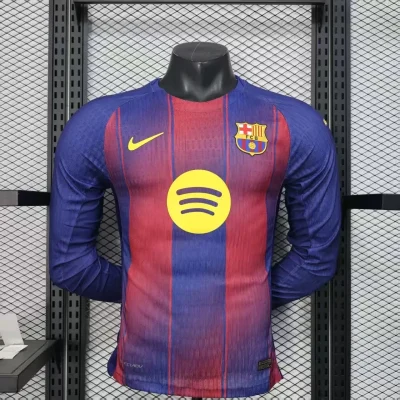 Soccer Jersey Barcelona Home Long Sleeve Shirt 2025/26