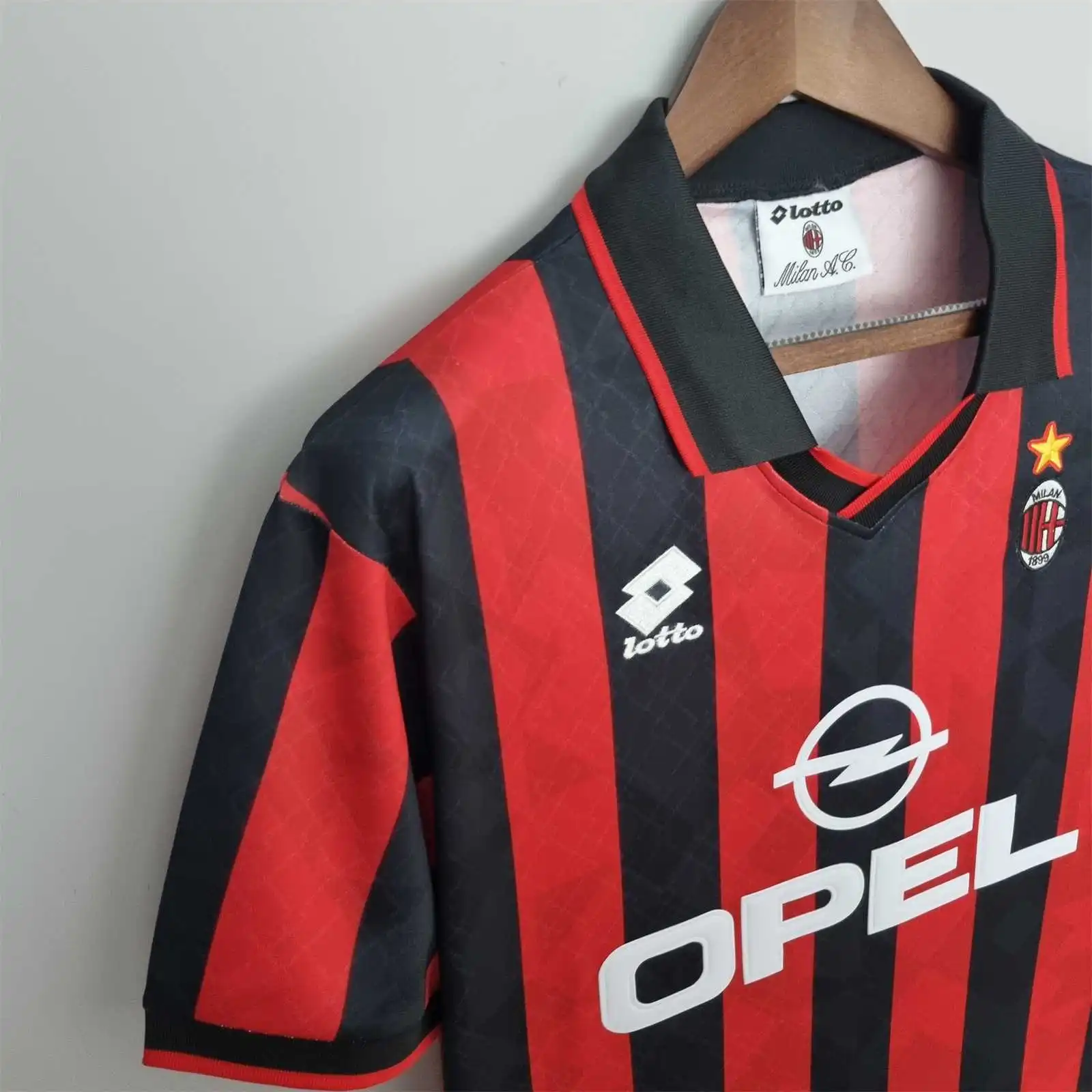 AC Milan Retro Soccer Jersey Home Custom Shirt 1995/96 - Image 2