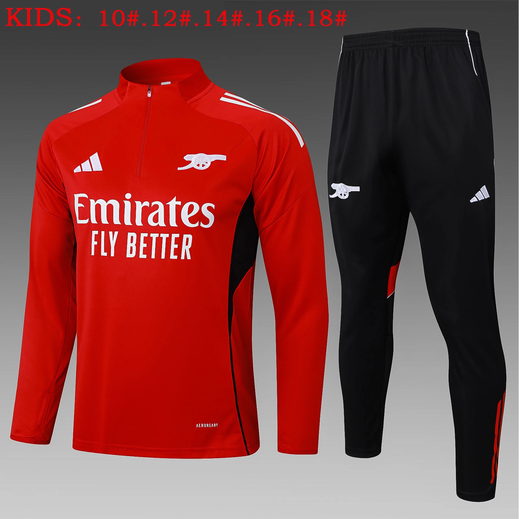 Kids Arsenal Training Kit (Sweatshirt+Pants) Red 2025/26