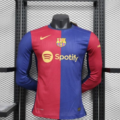 Soccer Jersey Barcelona Home Long Sleeve Shirt 2024/25