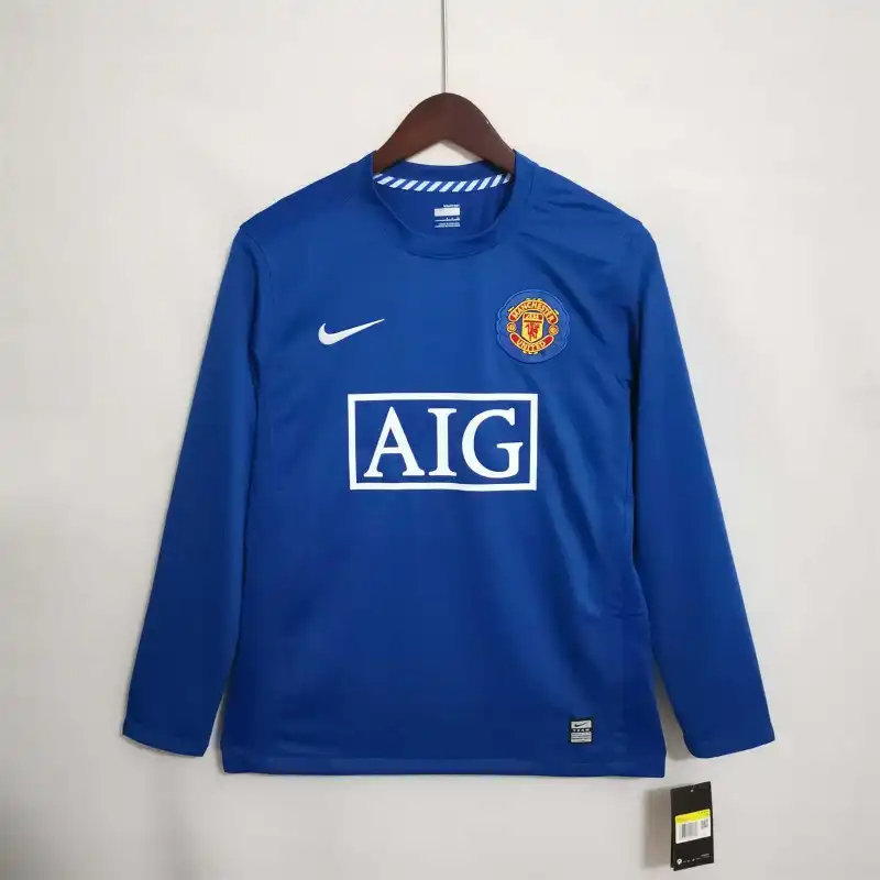 Ronaldo #7 Manchester United Retro Home Long Sleeve Football Jersey Shirt 2008/09 - Image 2