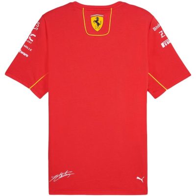 Alternative view of Scuderia Ferrari F1 Racing Team Charles Leclerc Driver T-Shirt 2024