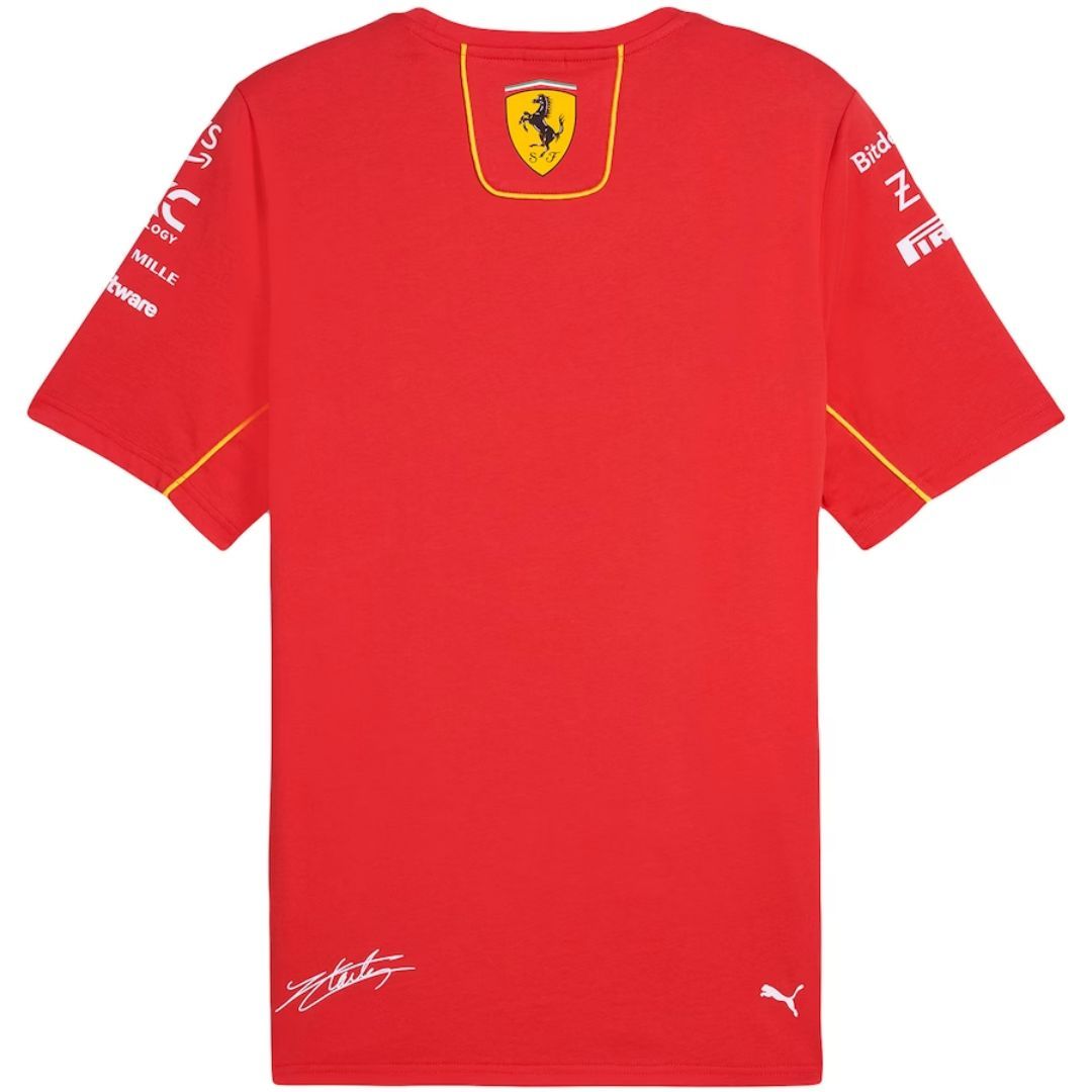 Scuderia Ferrari F1 Racing Team Charles Leclerc Driver T-Shirt 2024 - Image 2