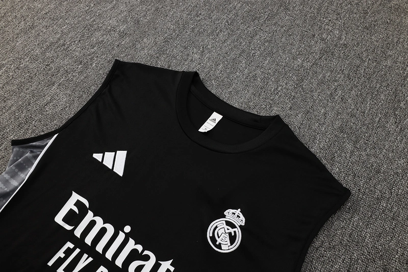 Real Madrid Sleeveless Training Kit Black 2025/26 - Image 3