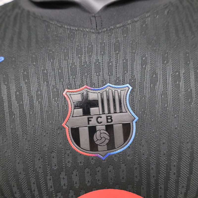 Barcelona Away Soccer Jersey Long Sleeve2024/25 - Spotify Logo Without Text - Image 4