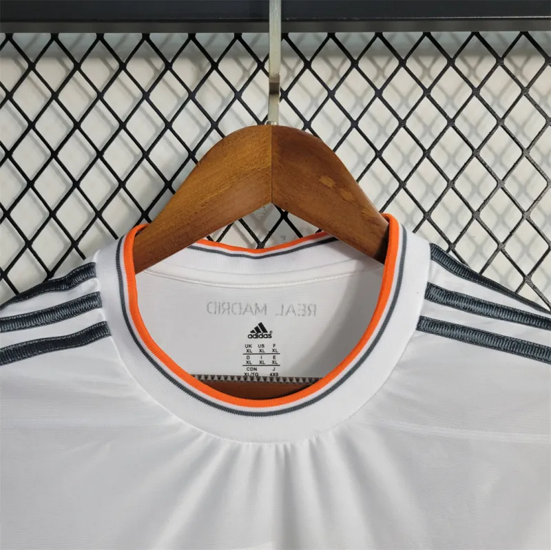 Real Madrid Retro Jersey Home Custom Soccer Shirt 2013/14 - Image 6