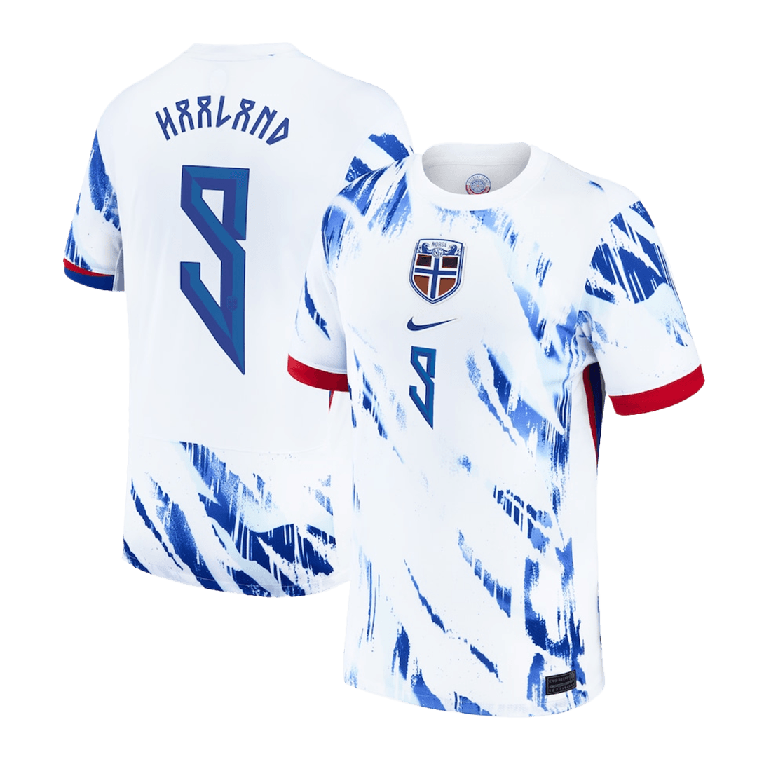 HAALAND #9 Norway Soccer Jersey Away Custom Shirt 2024 - Image 2