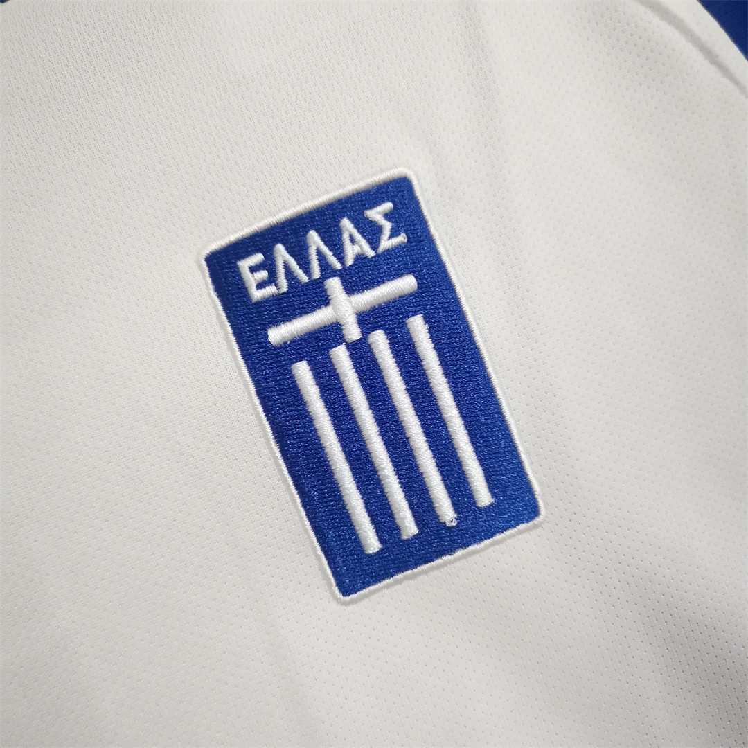 Greece Soccer Jersey Away Custom Shirt 2004 - Image 5