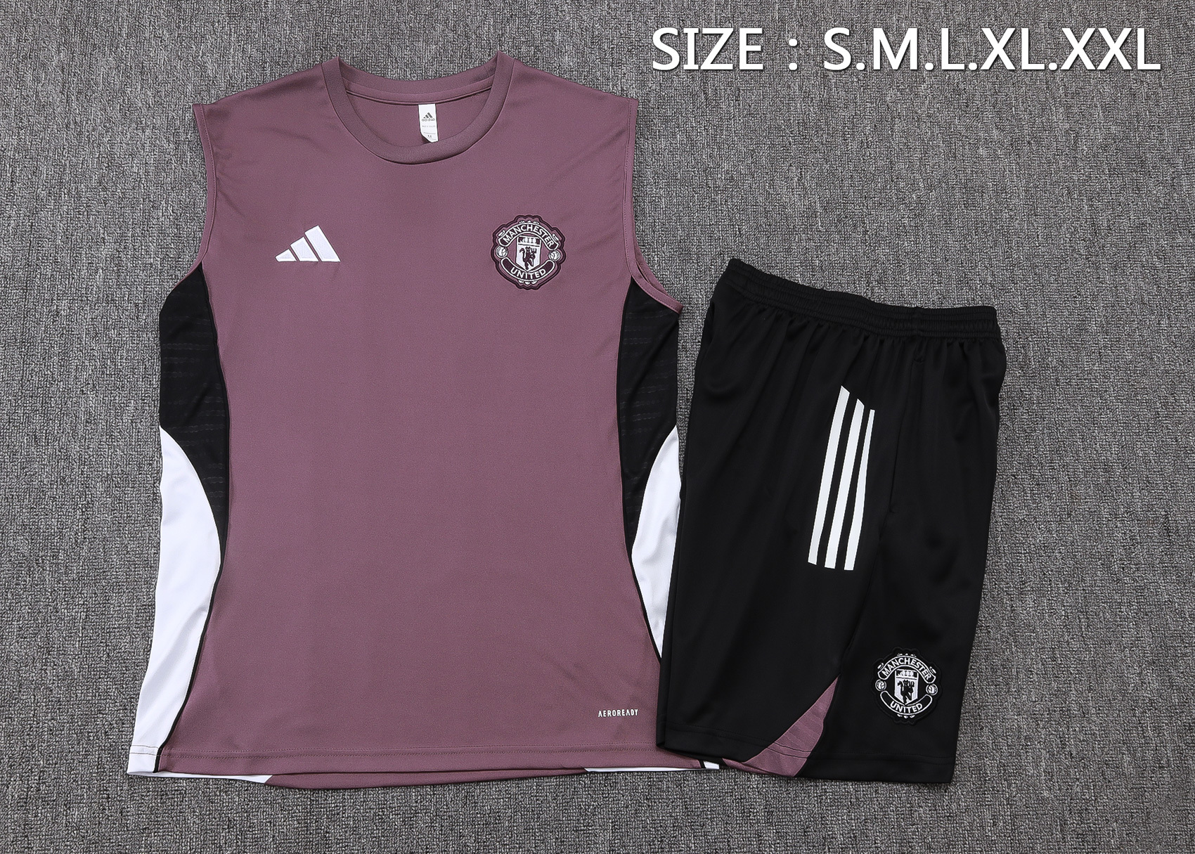 Manchester United Sleeveless Training Kit Purple 2025/26 - Image 2