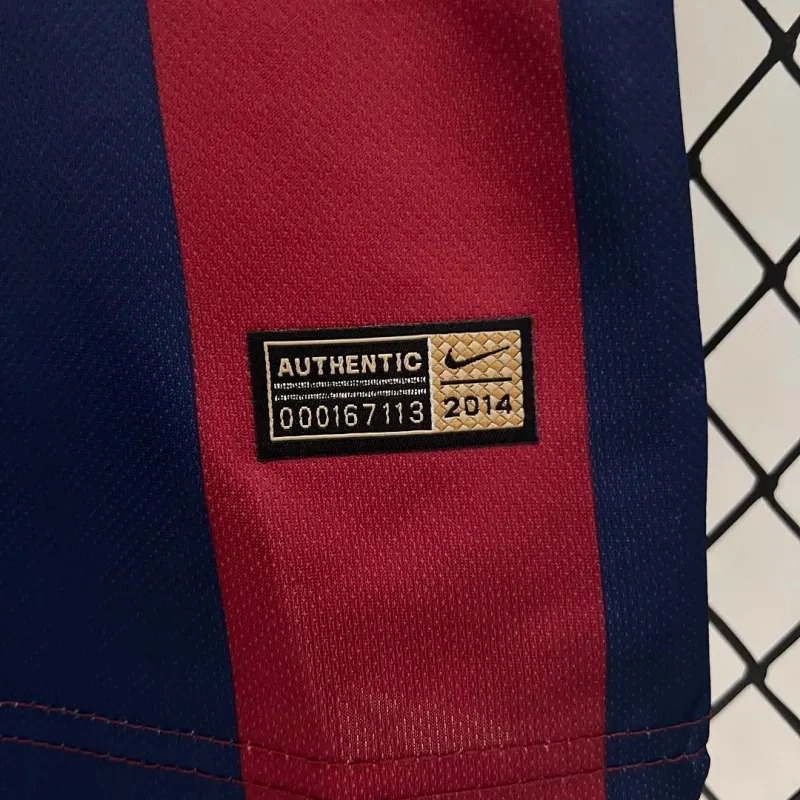 Barcelona Retro Jersey Home Kids Kit Jersey+Shorts 2014-15 - Image 4