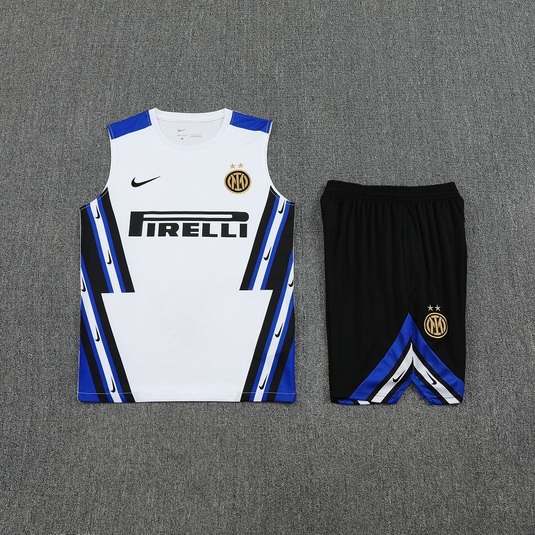 Inter Milan Retro Sleeveless Training Kit White 2025/26 - Image 3