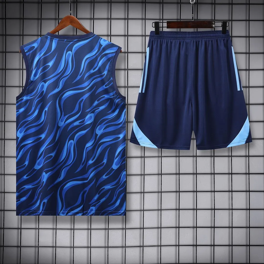 Real Madrid Sleeveless Training Kit Blue 2025/26 - Image 4