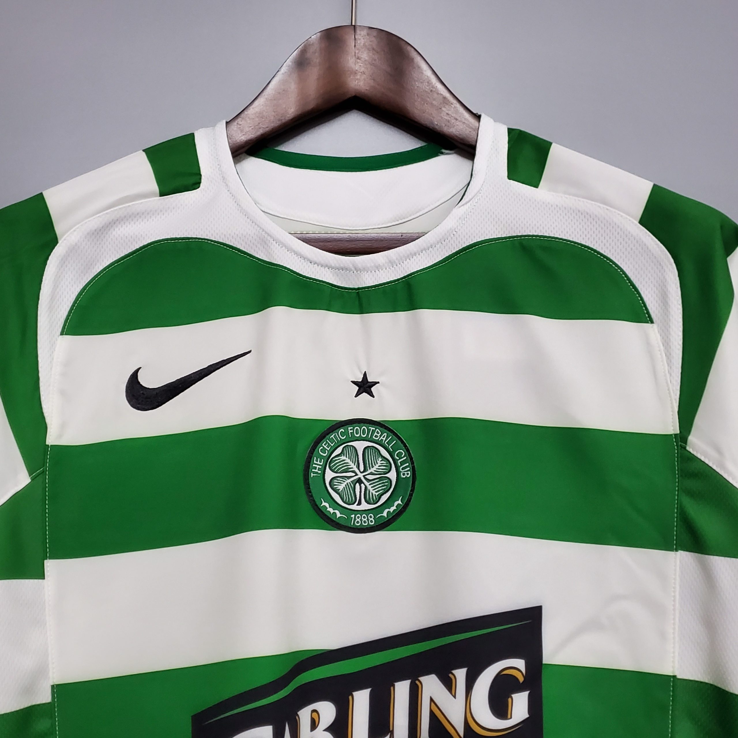 Celtic Retro Soccer Jersey Home Custom Shirt 2005/06 - Image 5