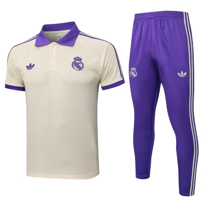 Real Madrid Training Kit (Polo+Pants) Apricot 2025/26