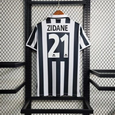 Zidane 21# Juventus Retro Soccer Jersey Home Shirt 1995-97