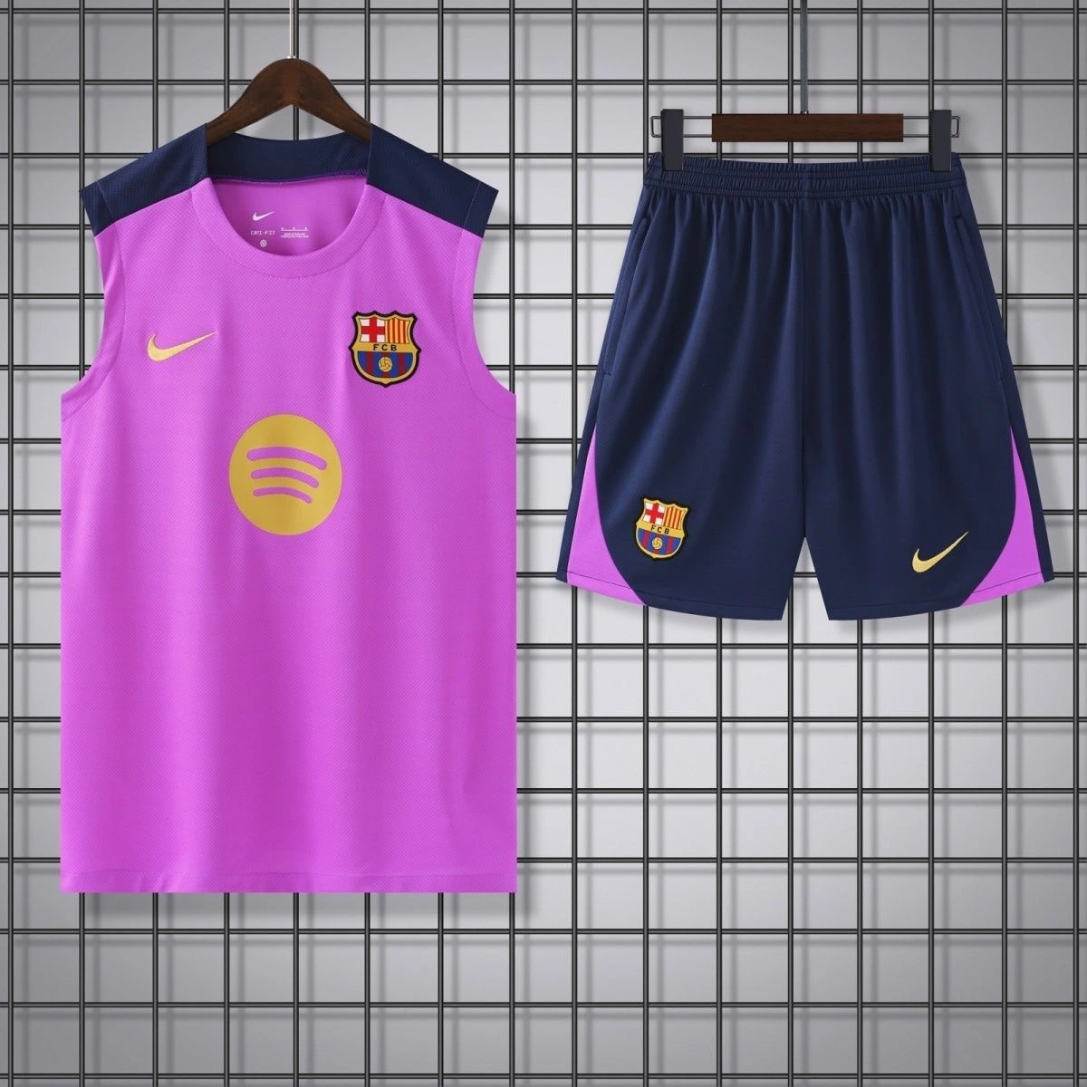 Barcelona Sleeveless Training Kit Purple 2025/26
