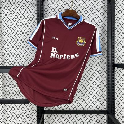 West Ham United Retro Football Jersey Home Custom Shirt 1999/01