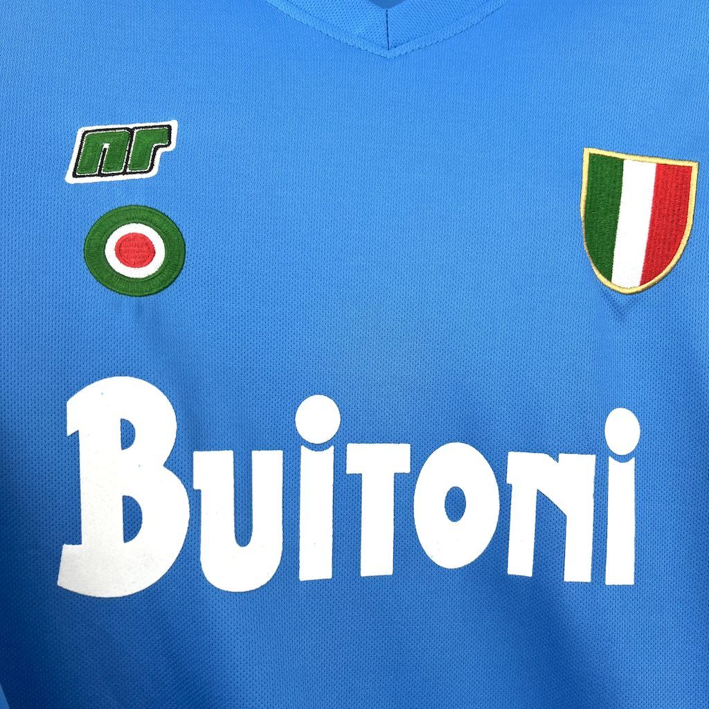Napoli Retro Soccer Jersey Home Custom Maradona Shirt 1987-88 - Image 6