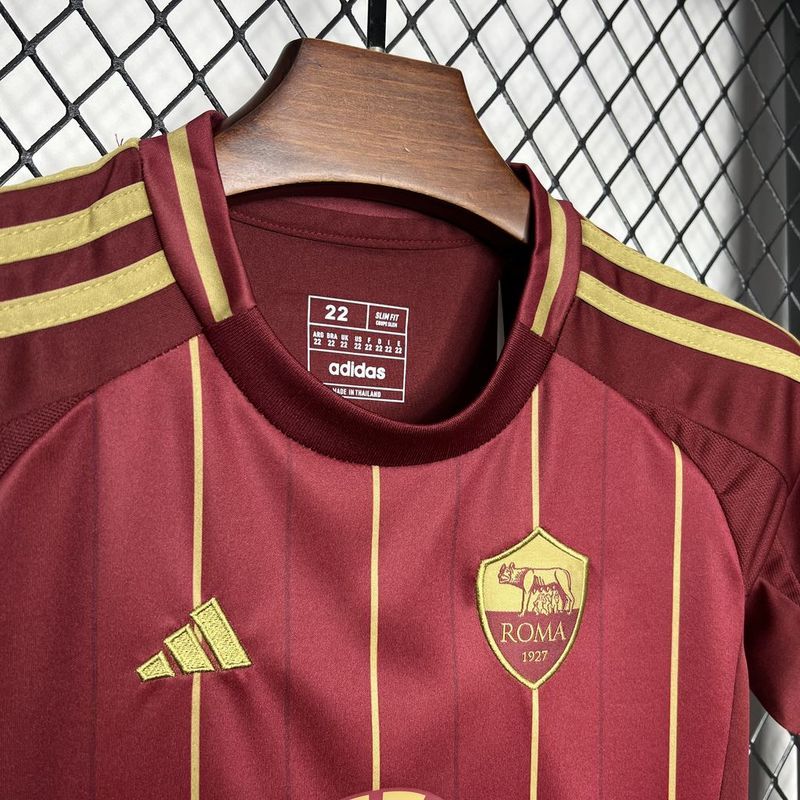 Roma Soccer Jersey Home Kids Kit Jersey+Shorts 2024/25 - Image 6