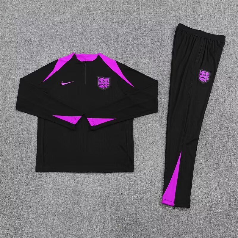 England Training Kit (Sweatshirt+Pants) Black 2025/26 - Player Version - Image 3