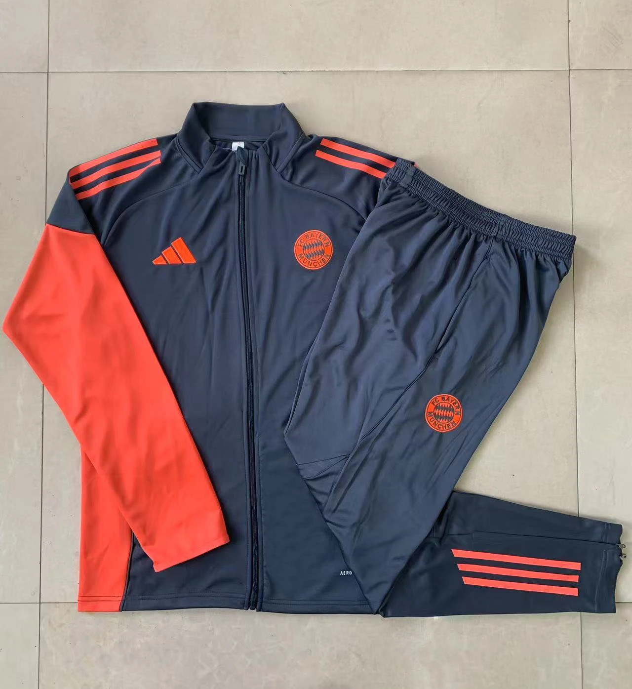 Kids Bayern Munich Training Kit (Jacket+Pants) Deep Grey 2025/26