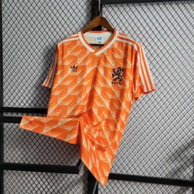 Alternative view of Netherlands Retro Jersey Custom Home Soccer Jersey 1988