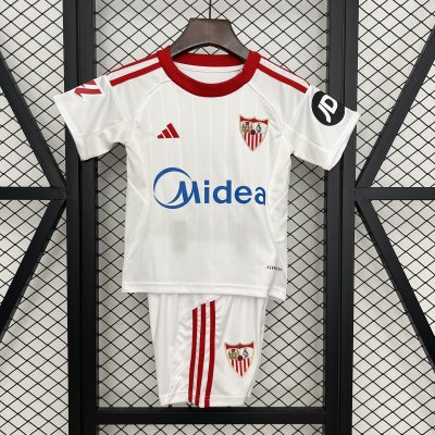 Sevilla FC Soccer Jersey Home Kids Kit Jersey+Shorts 2025/26