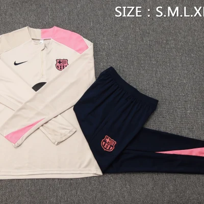Alternative view of Barcelona Training Kit (Sweatshirt+Pants) Beige 2025/26