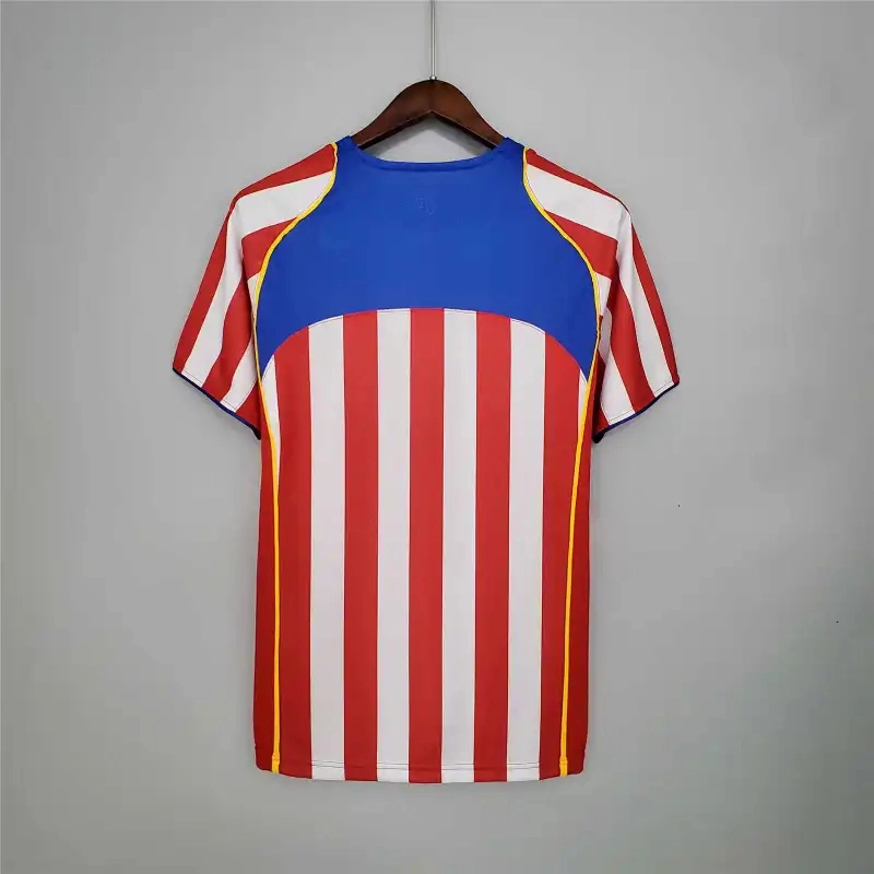 Atletico Madrid Retro Soccer Jersey Home Shirt 2004/05 - Image 2