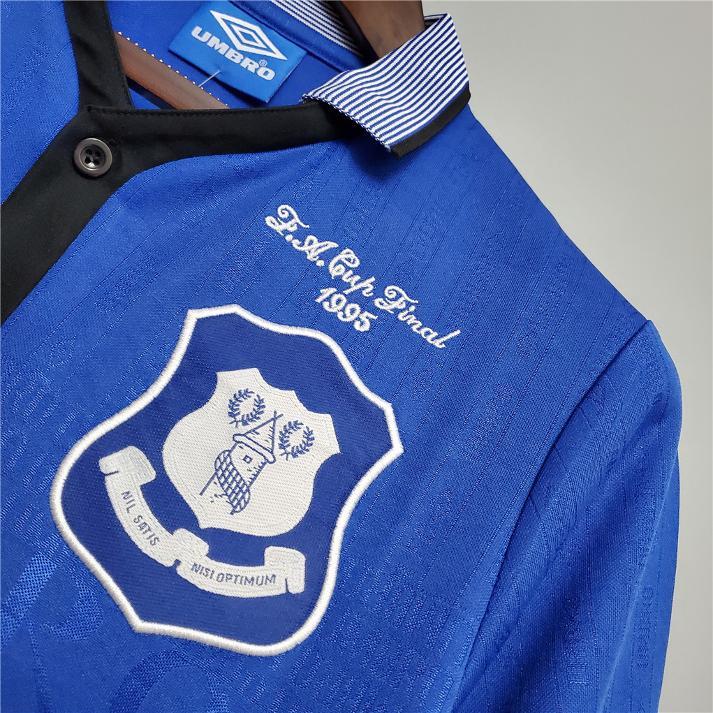 Everton Retro Football Jersey Home Custom Shirt 1994/95 - Image 4
