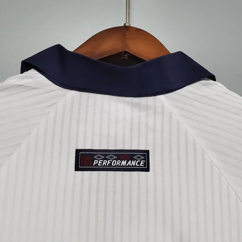 England Retro Soccer Jersey Home Custom Long Sleeve Shirt World Cup 1998 - Image 6