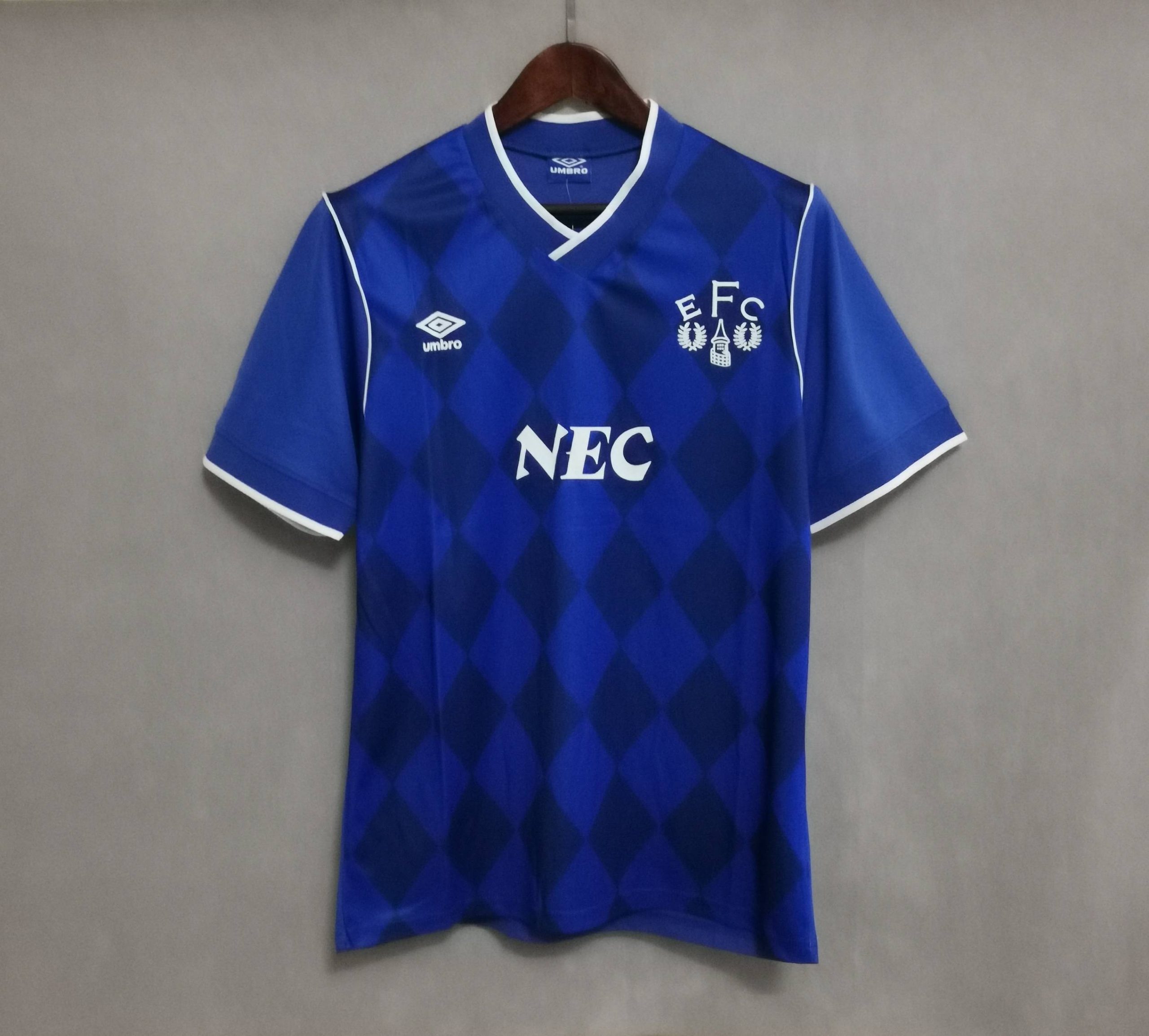 Everton Retro Football Jersey Home Custom Shirt 1986/87