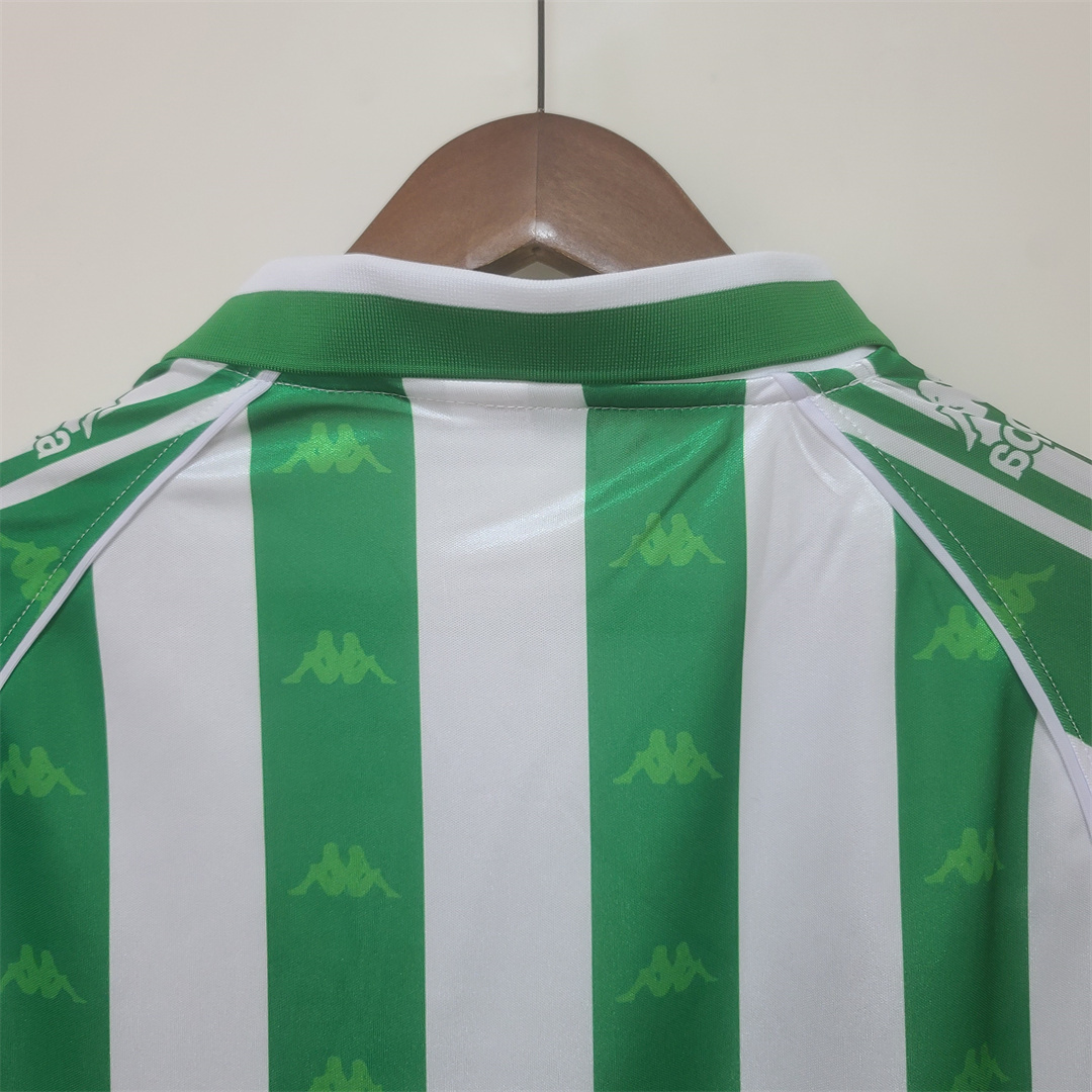 Real Betis Retro Jersey Home Long Sleeve Soccer Shirt 1995/97 - Image 2