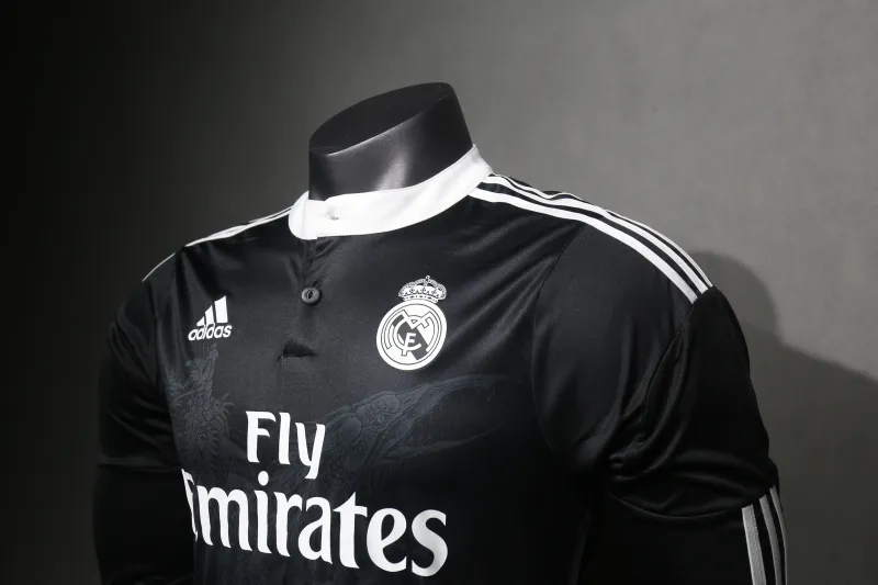 Real Madrid Retro Jersey Third Away Long Sleeve Soccer Shirt 2014/15 - Image 5