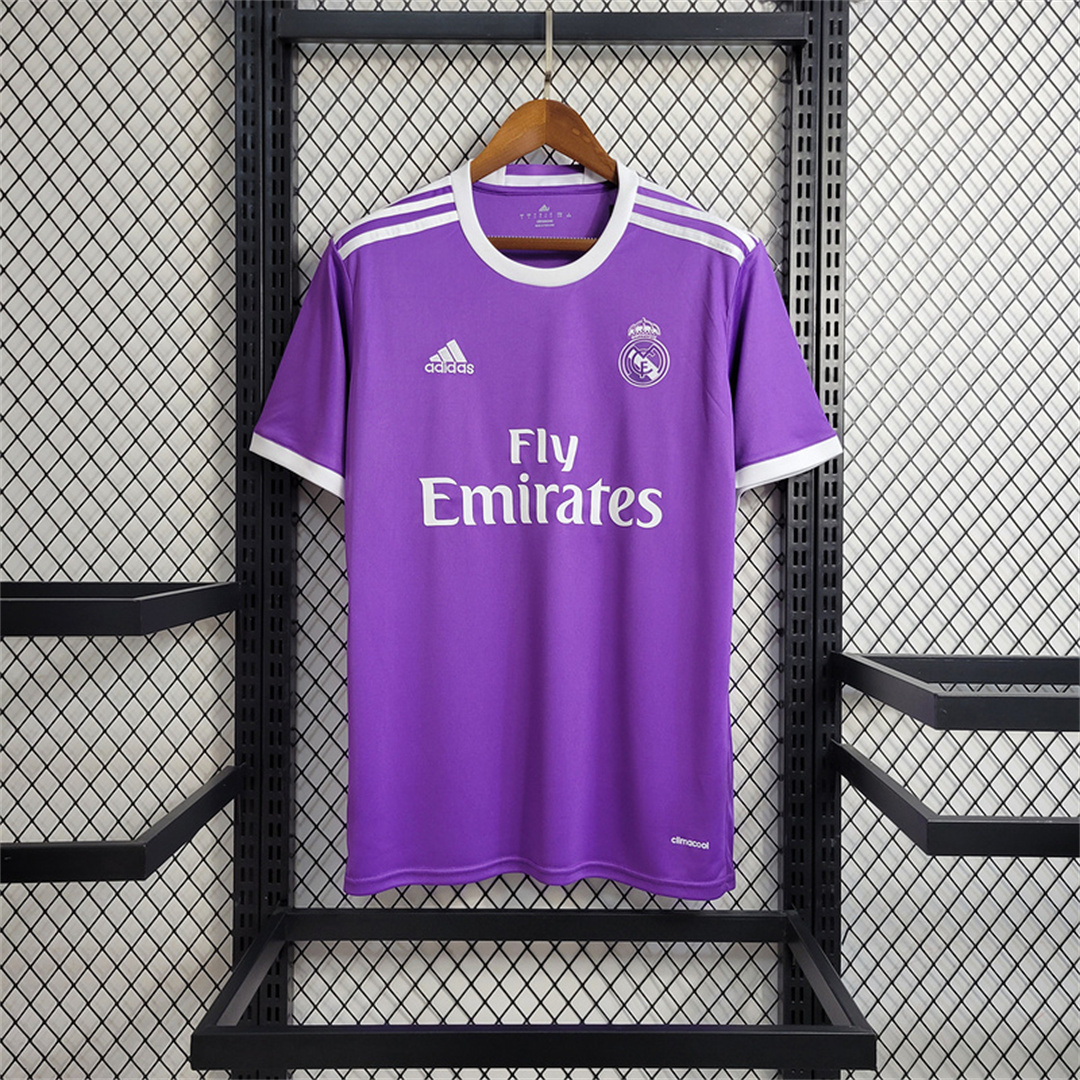 Real Madrid Retro Jersey Away Soccer Shirt 2016/17