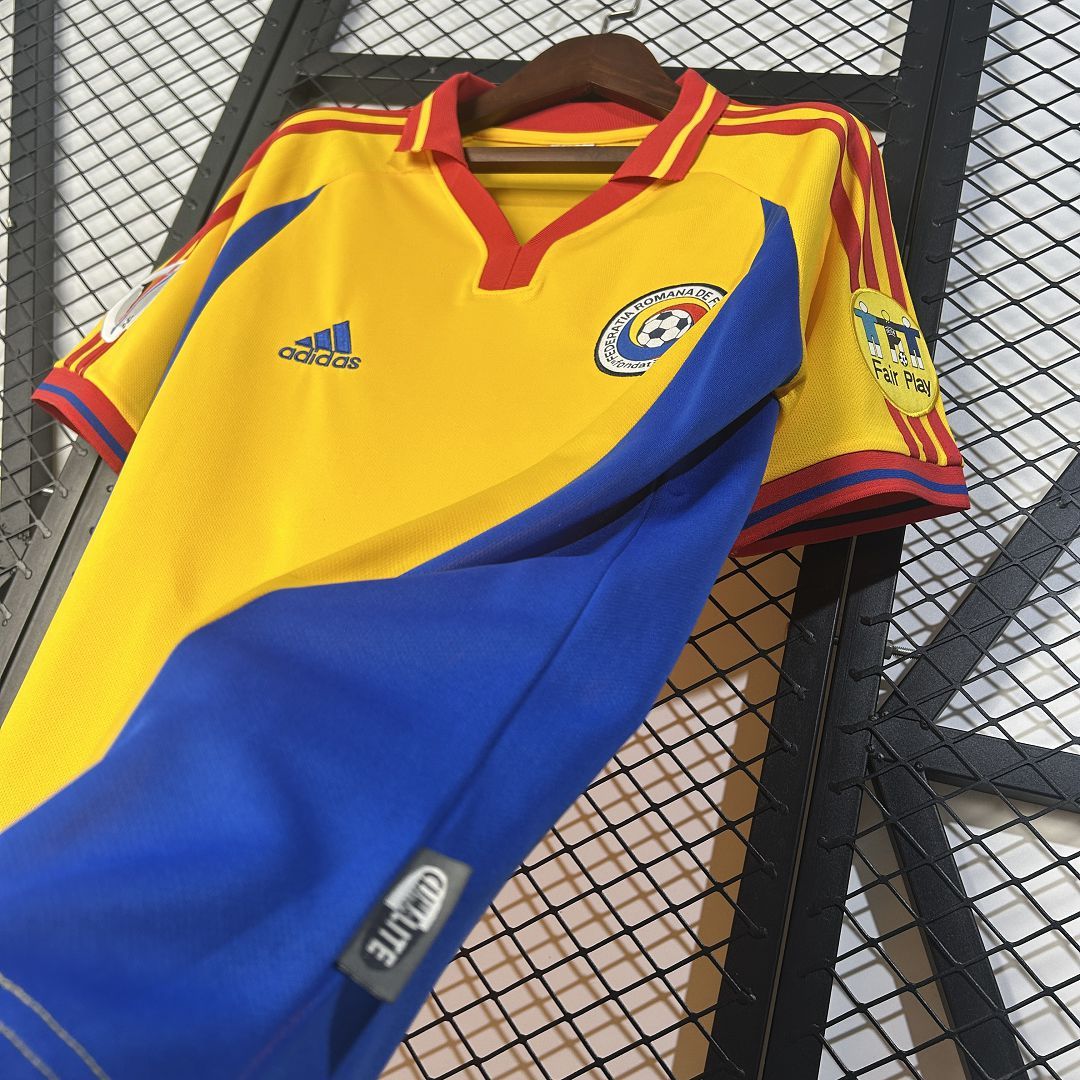 Romania Soccer Jersey Home Retro Jersey 2000 - Image 6