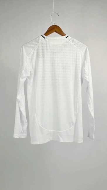 Real Madrid Soccer Jersey Home Long Sleeve Shirt 2024/25 - Image 3