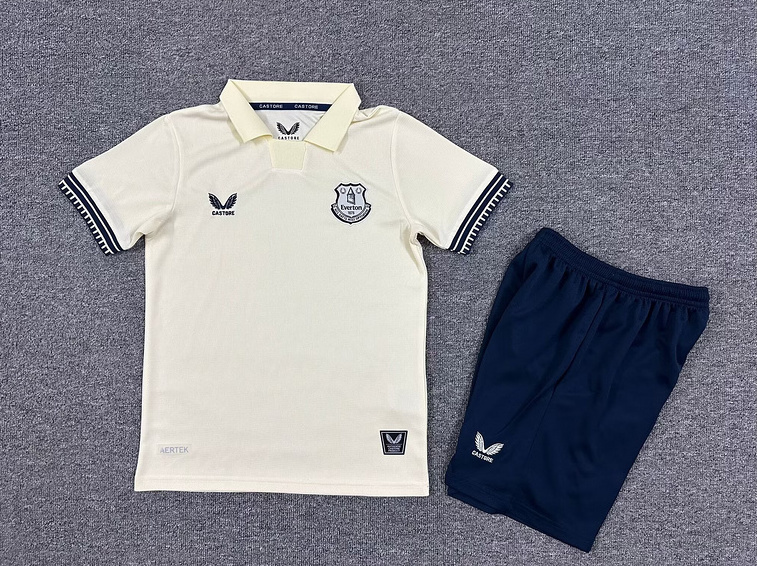 Everton Football Jersey Away Kids Kit Jersey+Shorts 2025/26