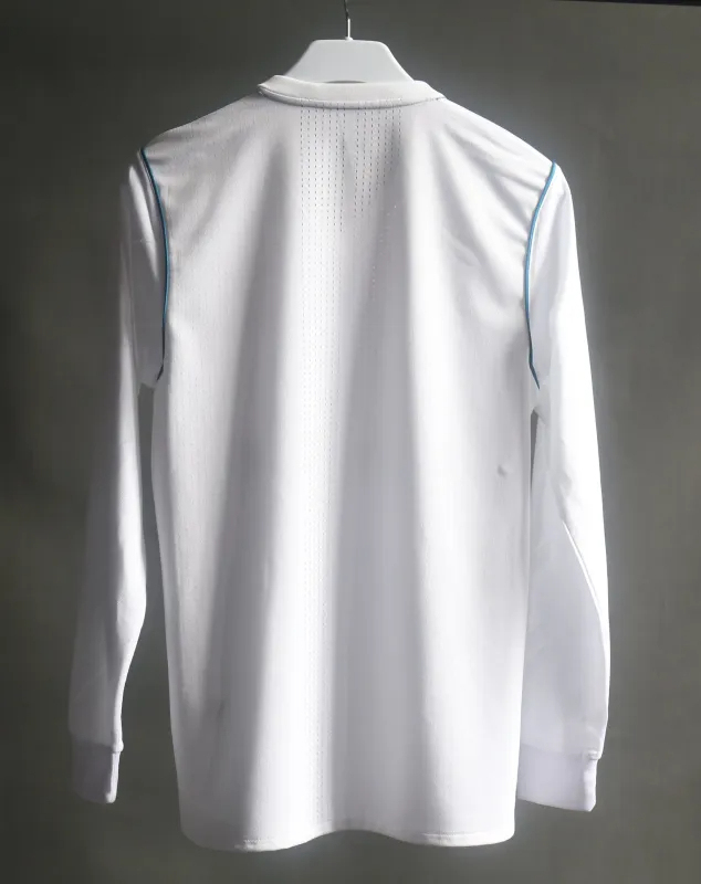 Real Madrid Retro Jersey Home Long Sleeve Soccer Shirt 2017/18 - Image 2