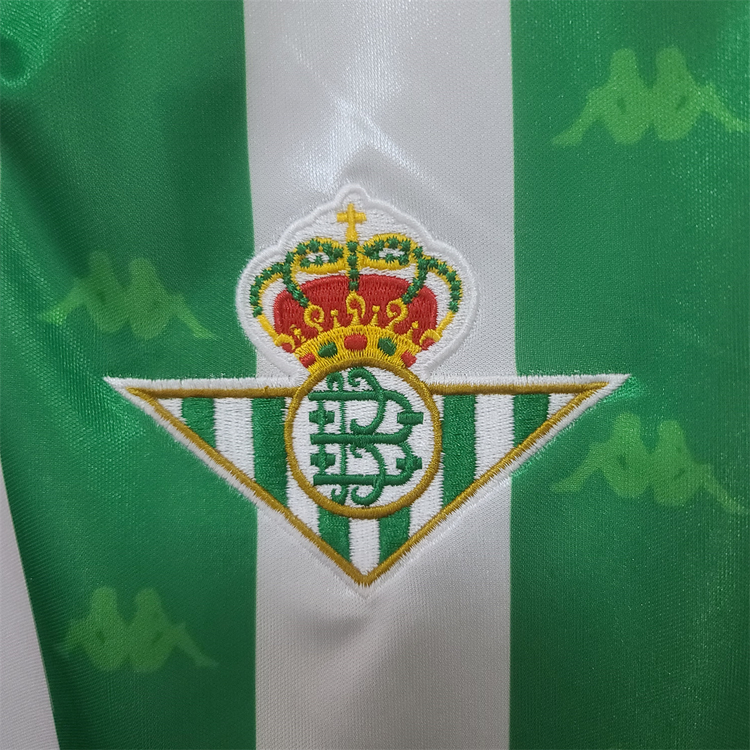 Real Betis Retro Jersey Home Long Sleeve Soccer Shirt 1995/97 - Image 5