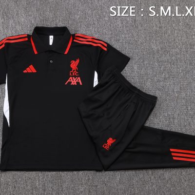 Alternative view of Liverpool Training Kit (Polo+Pants) Black 2025/26