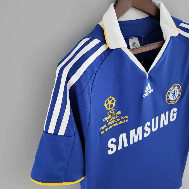 Chelsea Retro Football Jersey Home Shirt UCL Final 2007-08 - Image 3